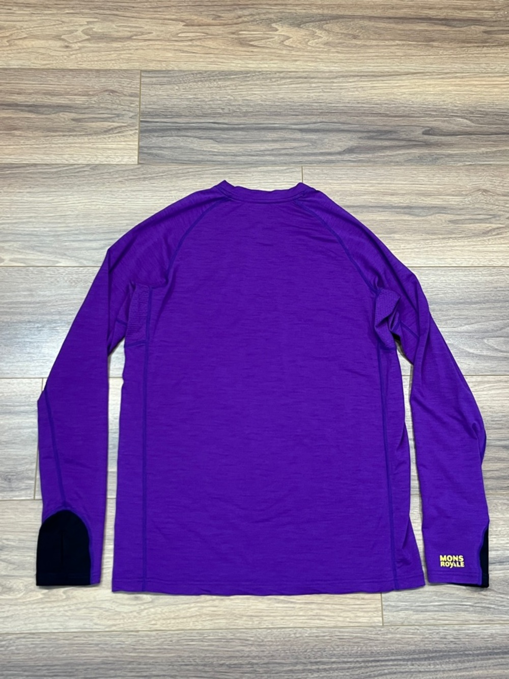 Mons Royale Merino Wool Long Sleeve in Purple Size Large - Picture 10 of 10
